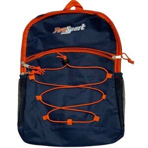 Pro Sport Backpack Day Hike School Book Bag Adjustable Padded Straps Blue Orange